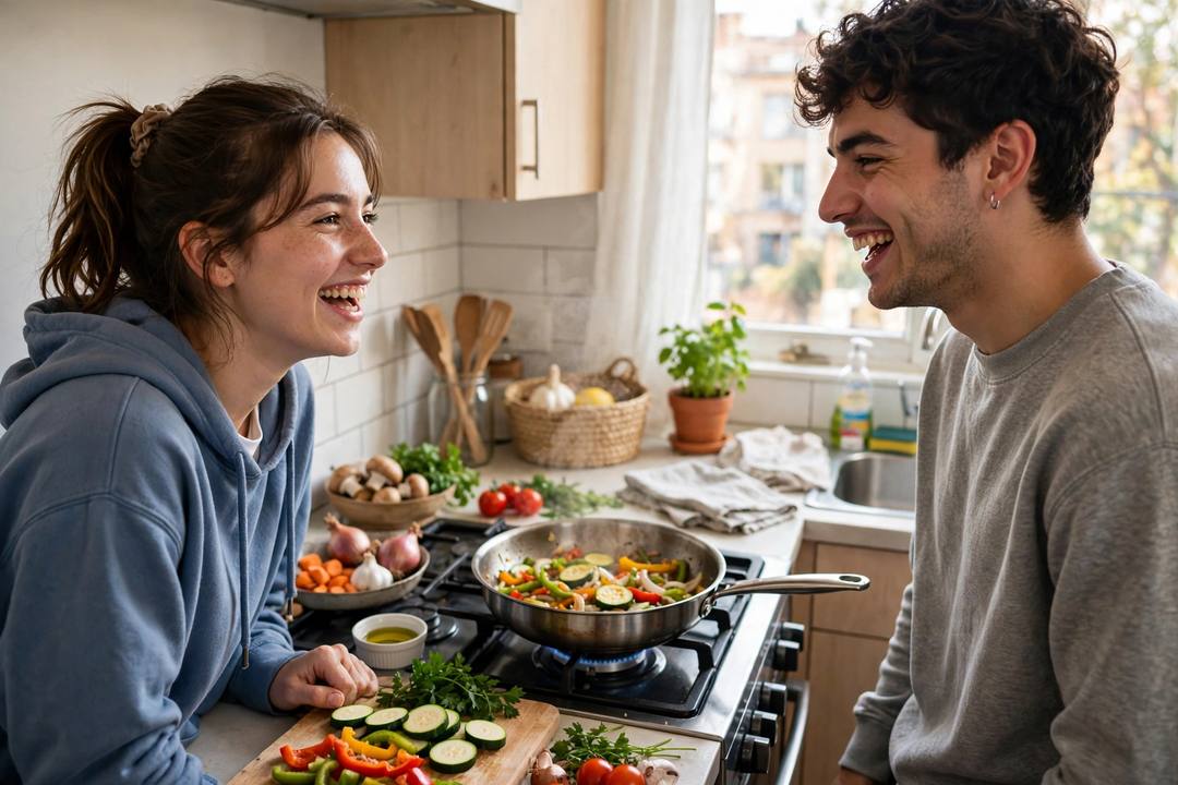 Scene: Roommates Planning Dinner