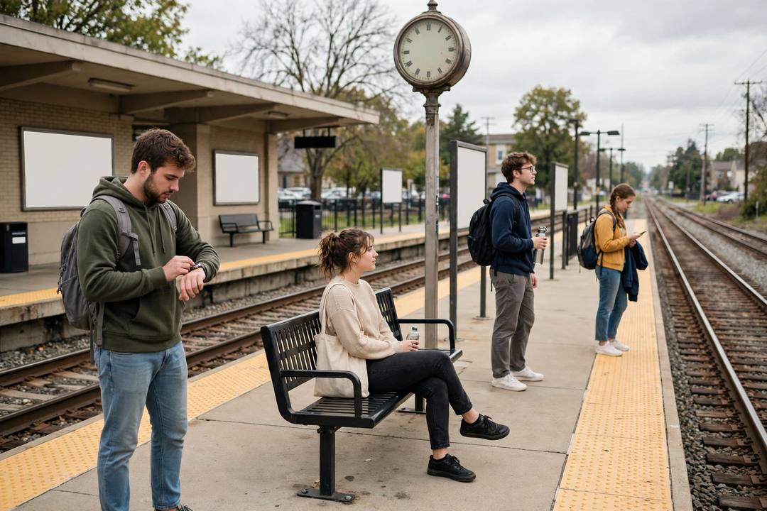 Scene: A Train Delay Announcement