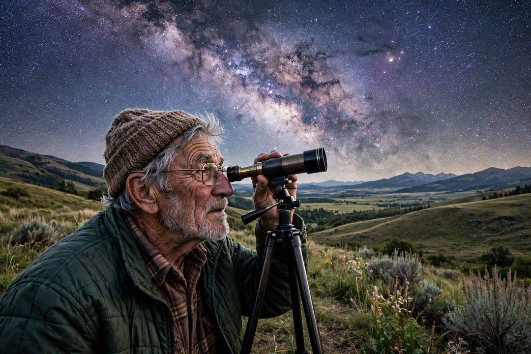 Scene from the story: The Man Who Counted Stars